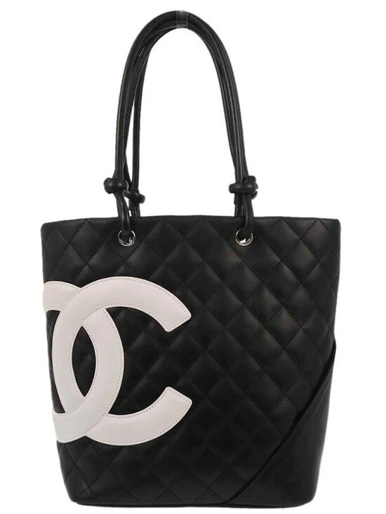 CHANEL Handbags - Chanel Black Calfskin Cambon Ligne Tote Handbag